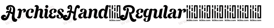 ArchiesHand Regular字体转换